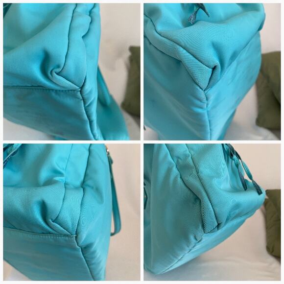 KATE SPADE Nylon and Leather Large Turquoise Shoulder Bag - Picture 12 of 15